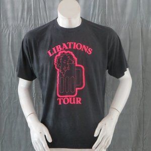 Vintage Graphic T-shirt - Libations Tour Neon Pink Graphic - Men's Large